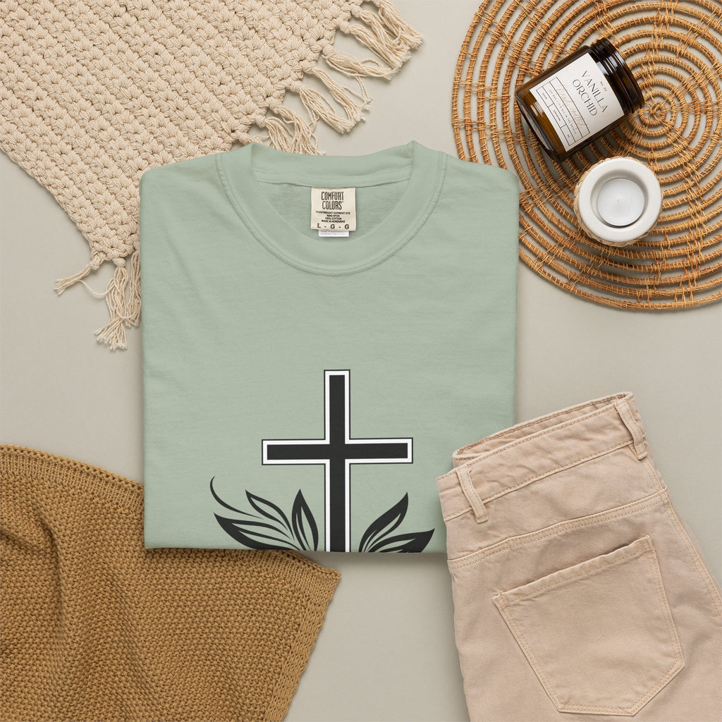 [LOGO+TEXT(FRNT/BCK] — Comfort Colors Tee (The Light That Is Set On The Hill)