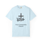 [LOGO+TEXT(FRNT/BCK] — Comfort Colors Tee (The Light That Is Set On The Hill)