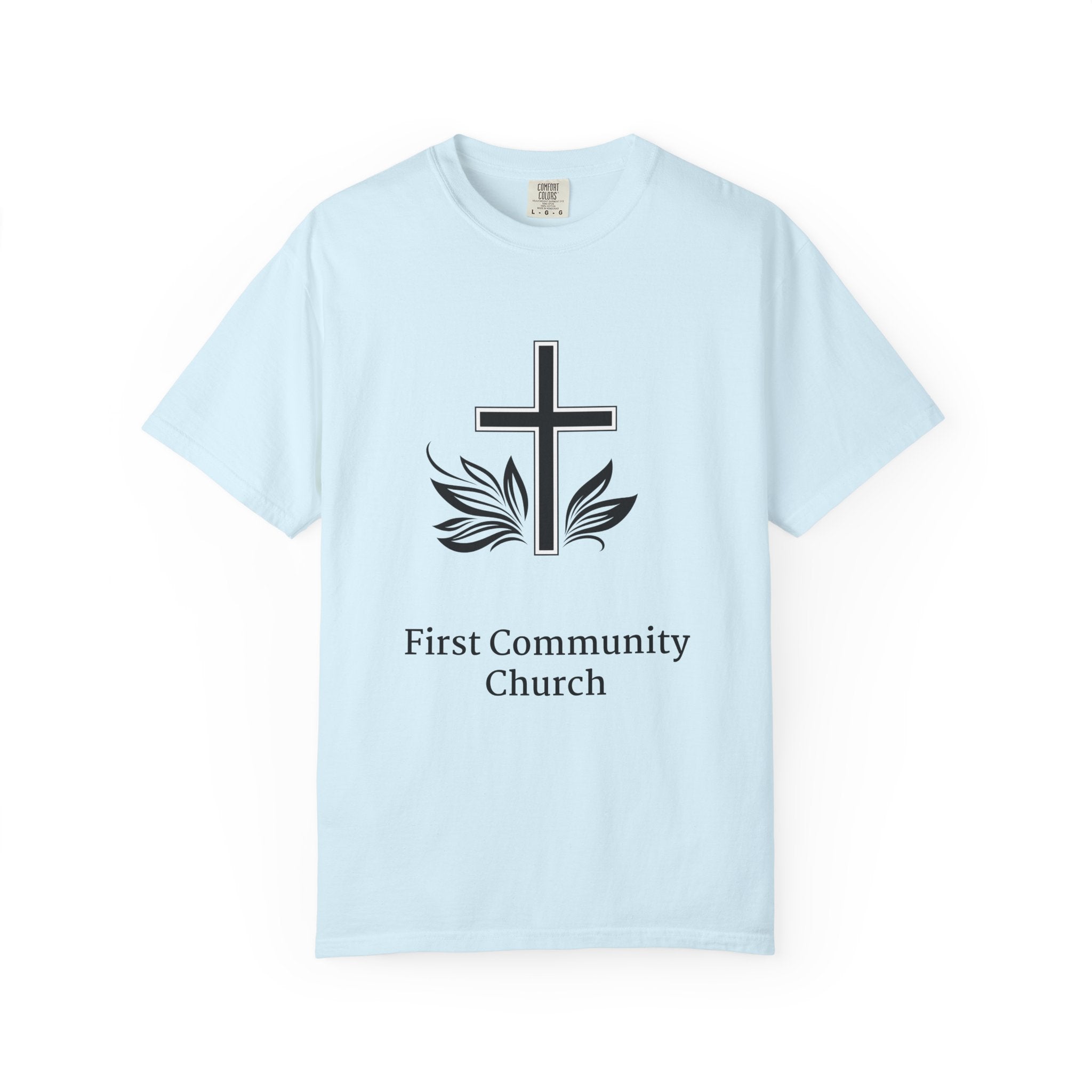 [LOGO+TEXT(FRNT/BCK] — Comfort Colors Tee (The Light That Is Set On The Hill)