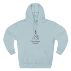 [LOGO+TEXT] Three-Panel Fleece Church Hoodie