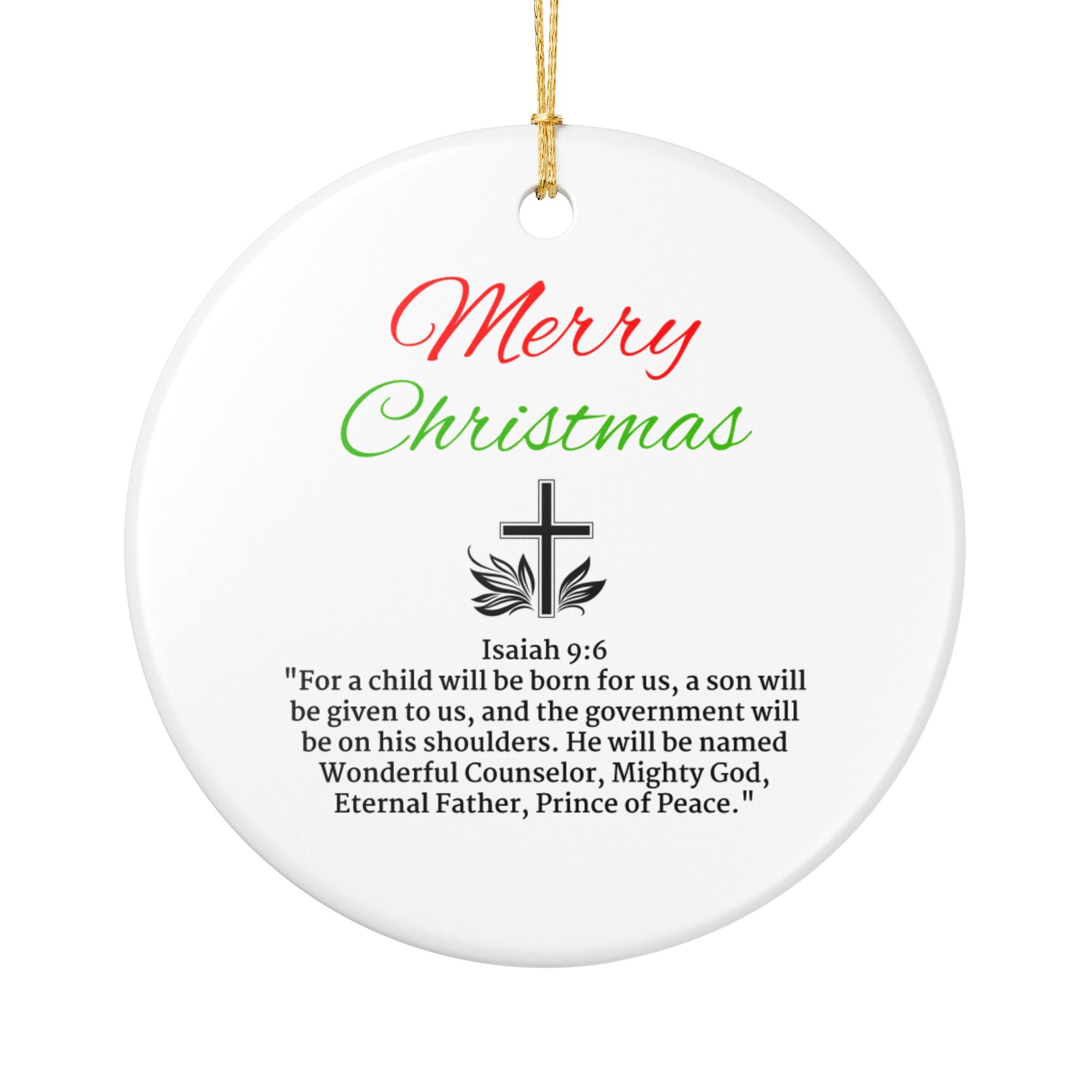 [LOGO+TEXT] Ceramic Church Ornament