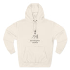 [LOGO+TEXT] Three-Panel Fleece Church Hoodie