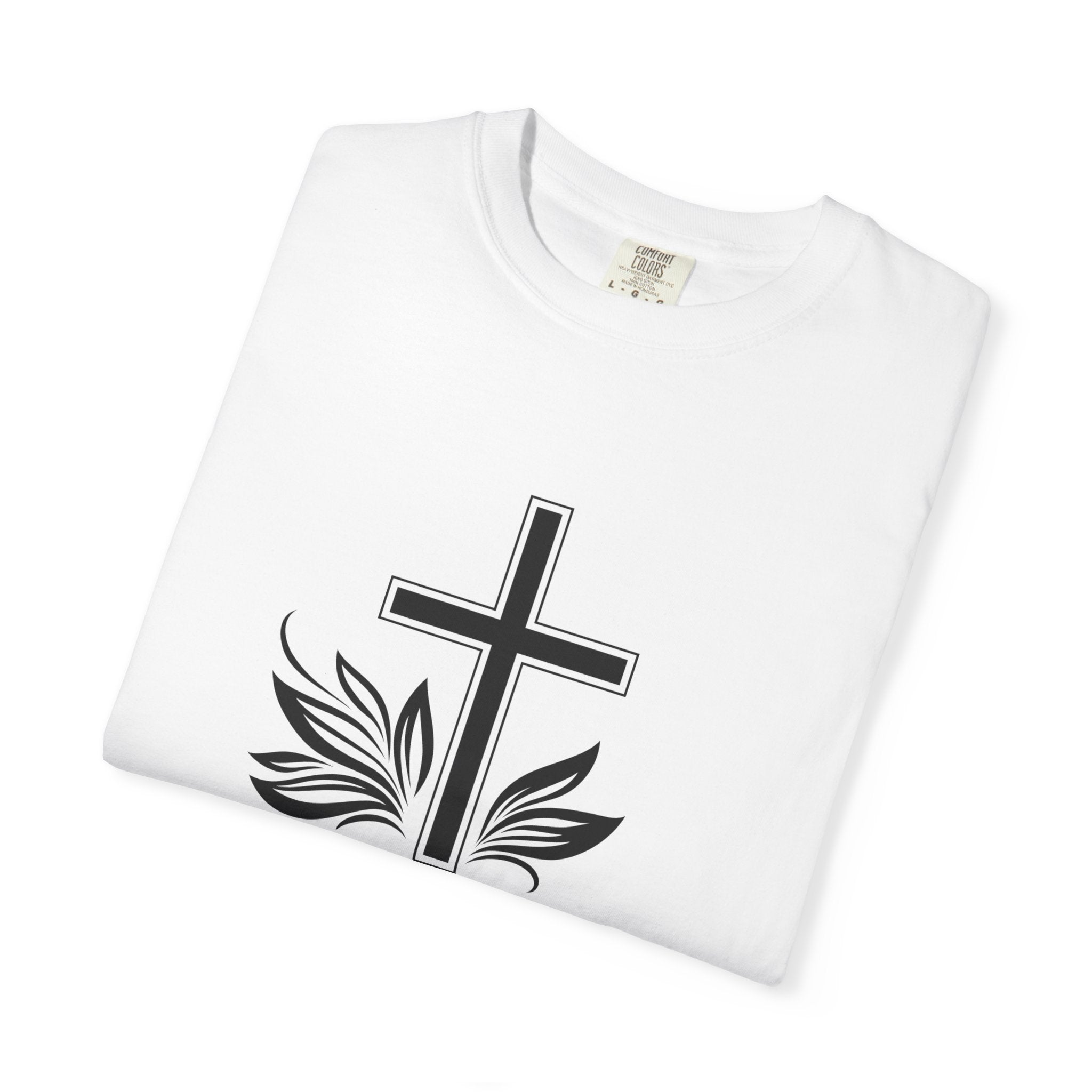 [LOGO+TEXT(FRNT/BCK] — Comfort Colors Tee (The Light That Is Set On The Hill)