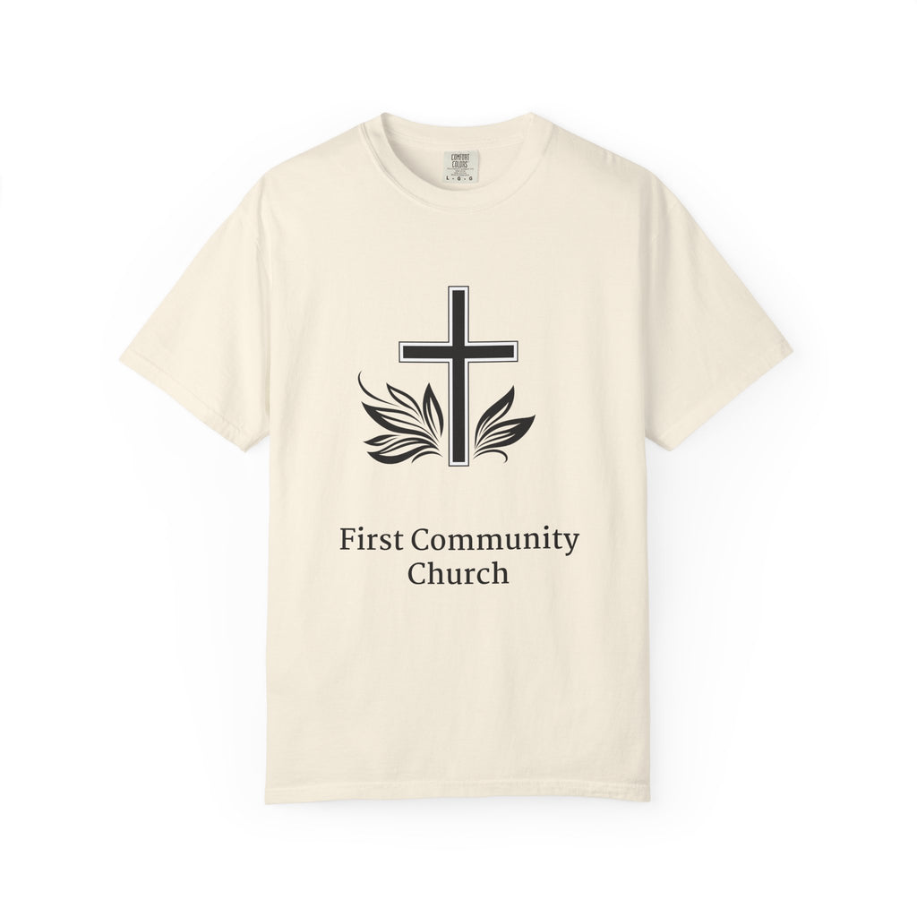[LOGO+TEXT(FRNT/BCK] — Comfort Colors Tee (The Light That Is Set On The Hill)