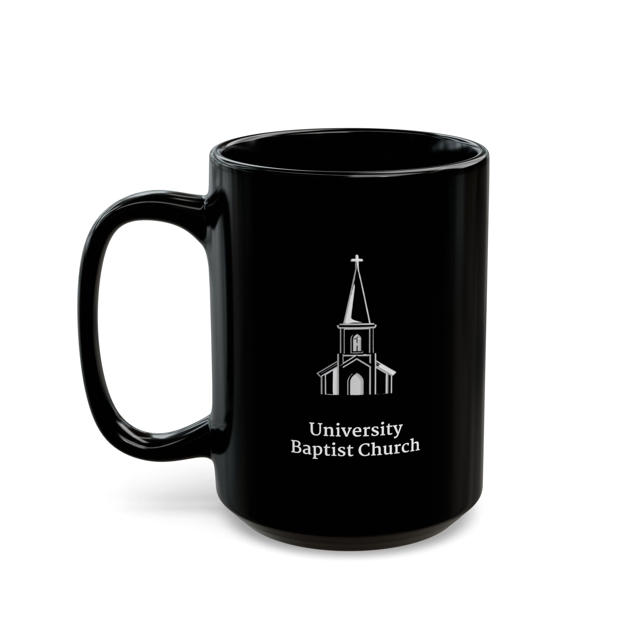 [LOGO+TEXT] Black Ceramic Mug (11oz or 15oz)