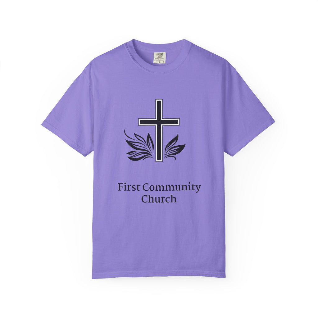 [LOGO+TEXT(FRNT/BCK] — Comfort Colors Tee (The Light That Is Set On The Hill)
