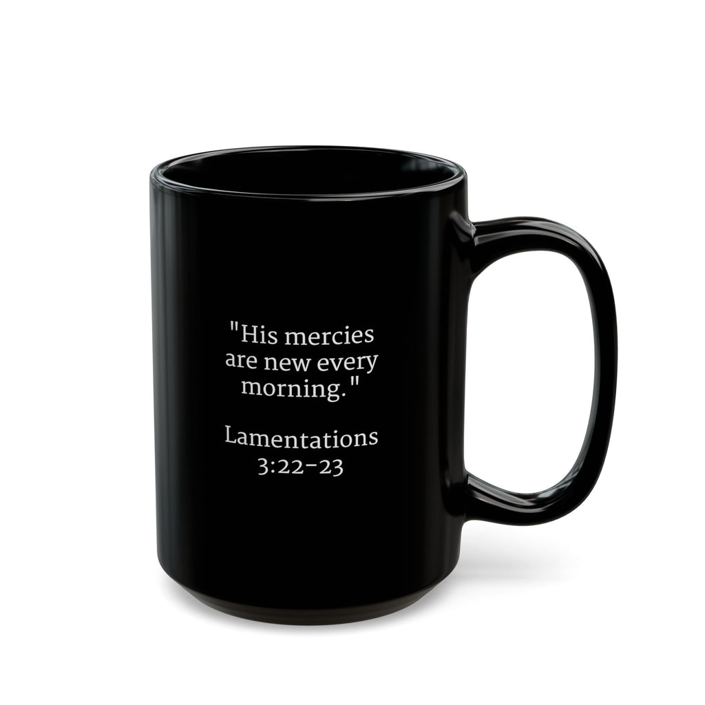 [LOGO+TEXT] Black Ceramic Mug (11oz or 15oz)
