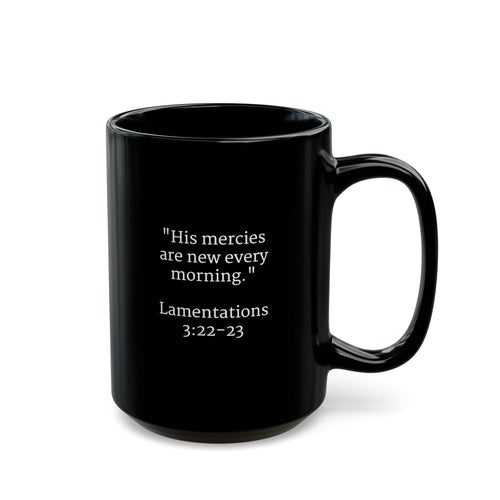 [LOGO+TEXT] Black Ceramic Mug (11oz or 15oz)