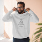 [LOGO+TEXT] Three-Panel Fleece Church Hoodie