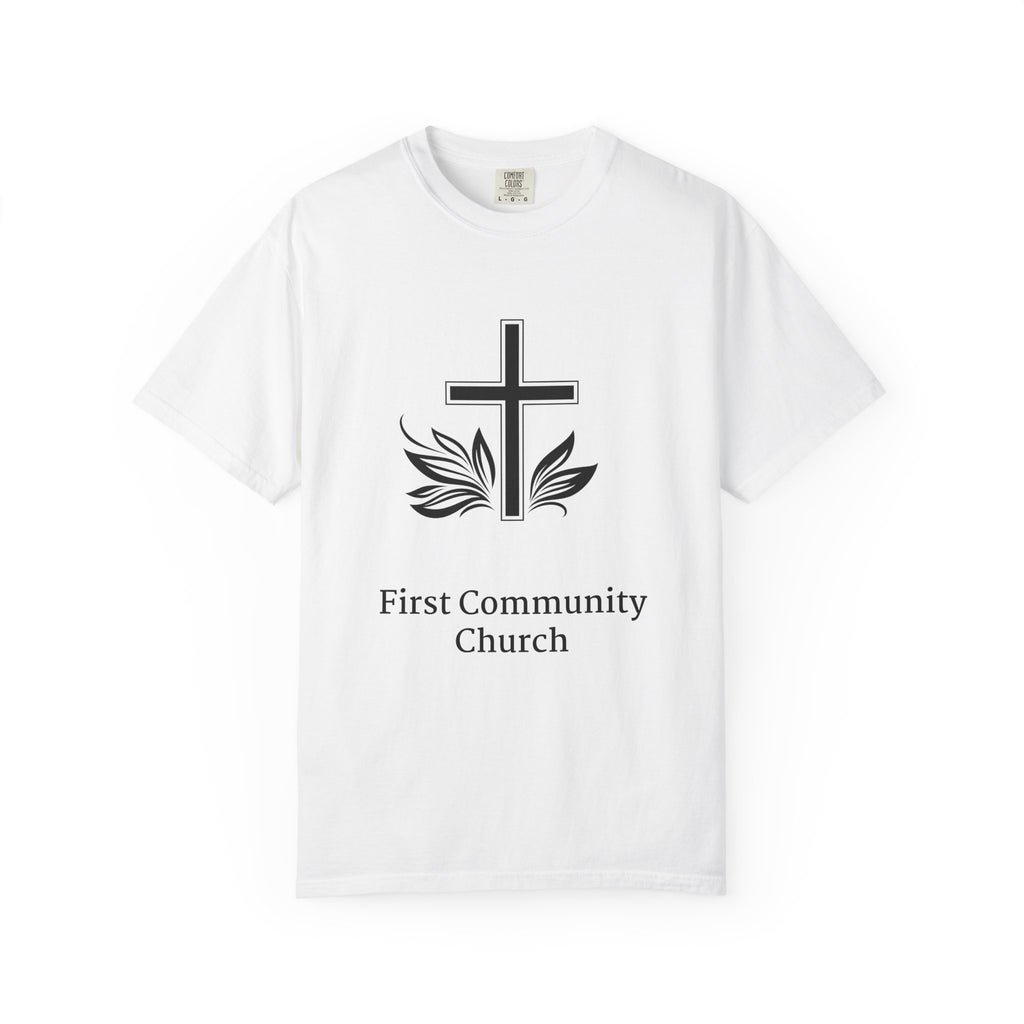 [LOGO+TEXT(FRNT/BCK] — Comfort Colors Tee (The Light That Is Set On The Hill)