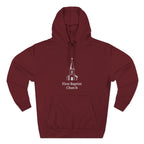 [LOGO+TEXT] Three-Panel Fleece Church Hoodie