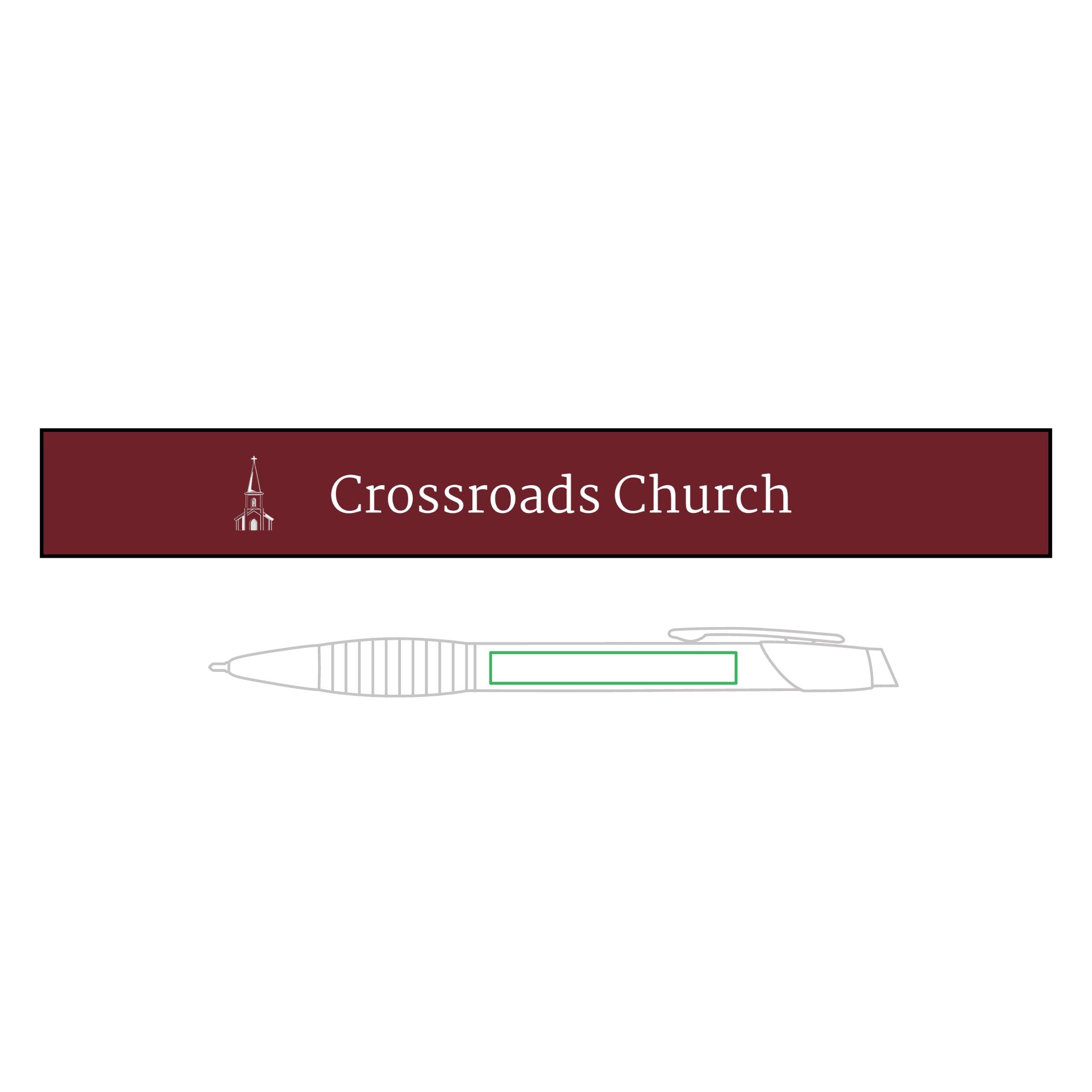 [LOGO+TEXT] Premium Engraved Brass Ballpoint Pen