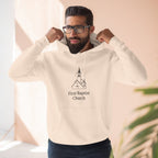 [LOGO+TEXT] Three-Panel Fleece Church Hoodie