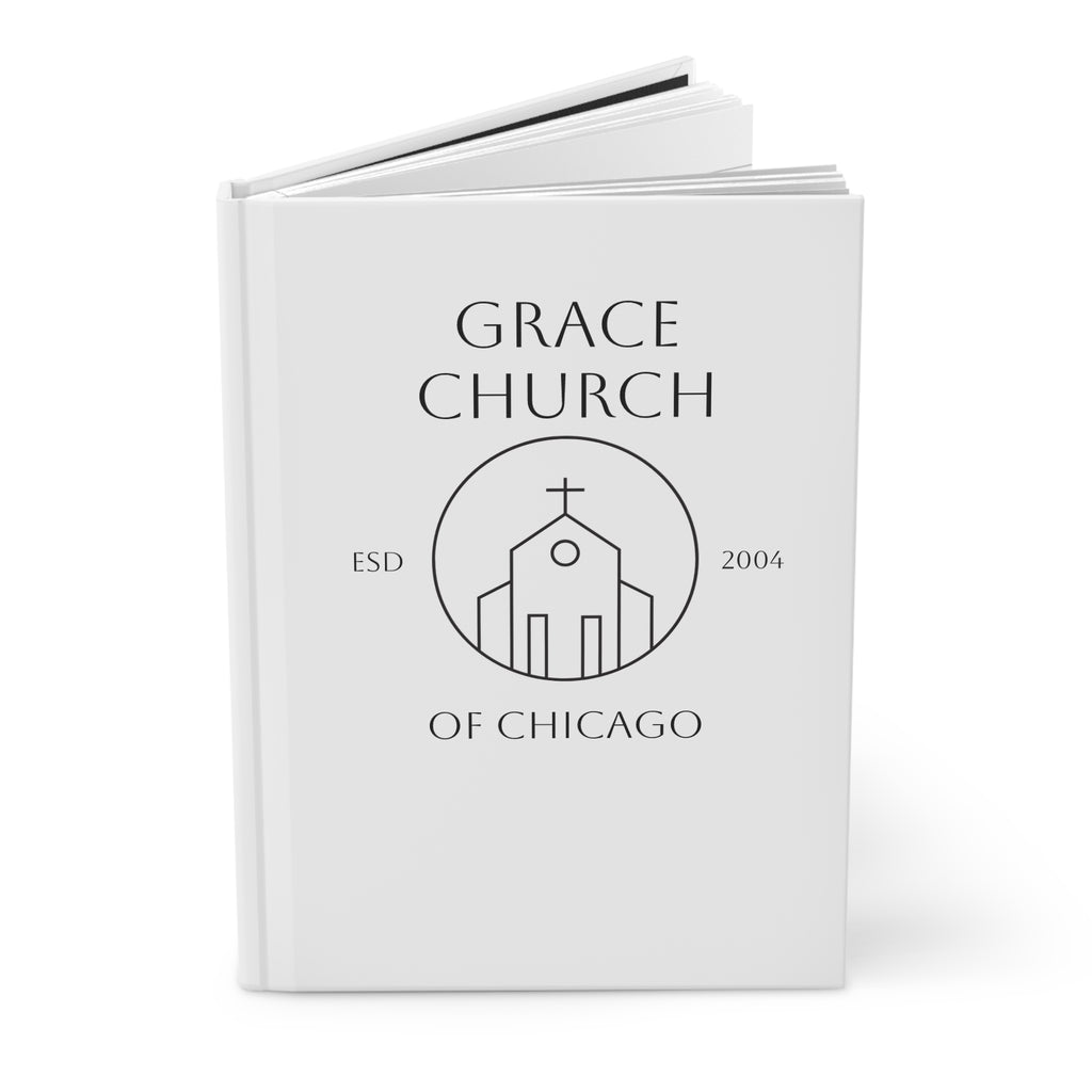 [LOGO+TEXT] Lined Matte White Sermon Journal