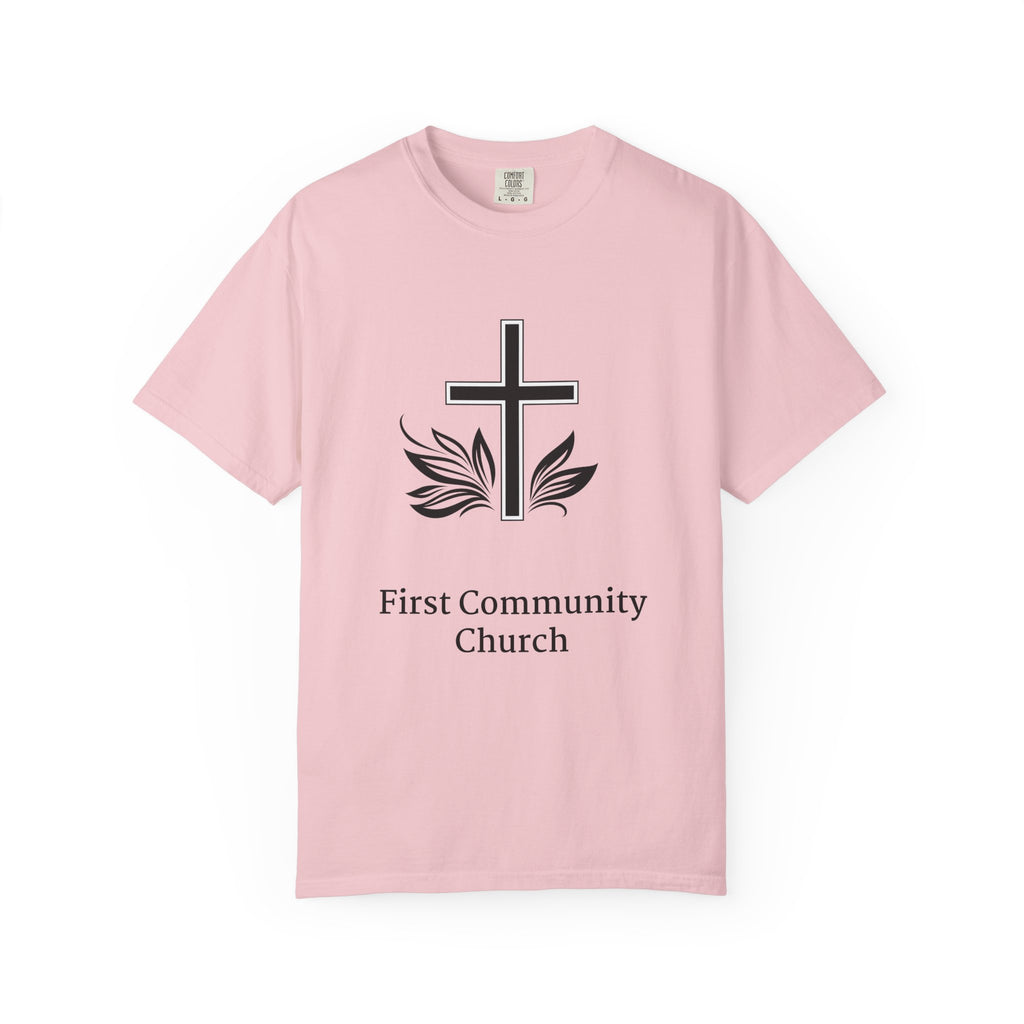 [LOGO+TEXT(FRNT/BCK] — Comfort Colors Tee (The Light That Is Set On The Hill)