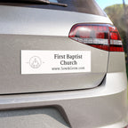 [LOGO+2TEXT] Church Merch Car Magnet