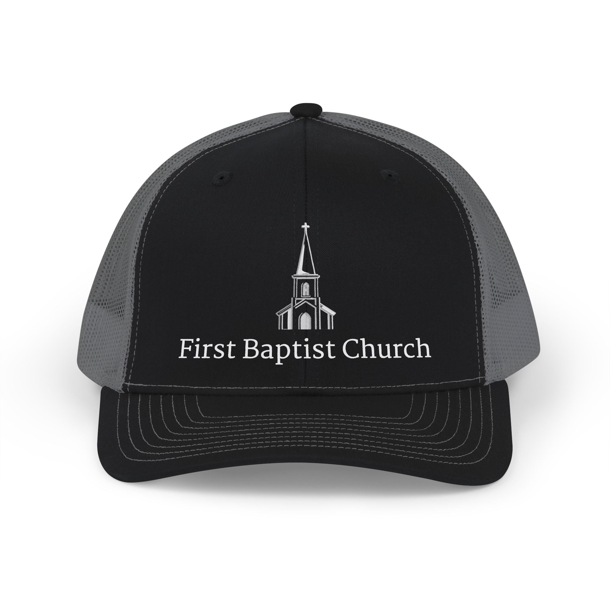 [LOGO+TEXT] Church Trucker Cap — (Richardson)