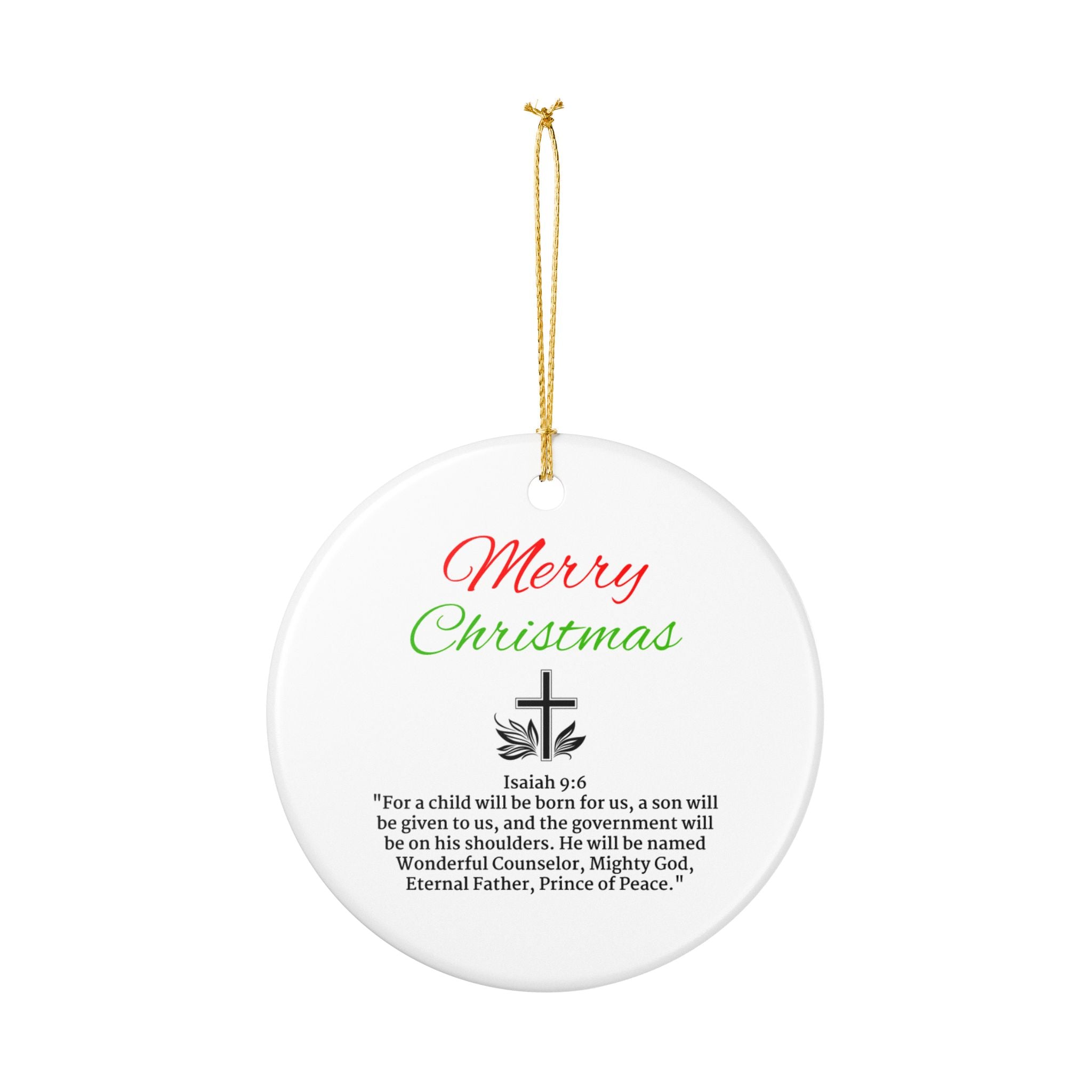 [LOGO+TEXT] Ceramic Church Ornament