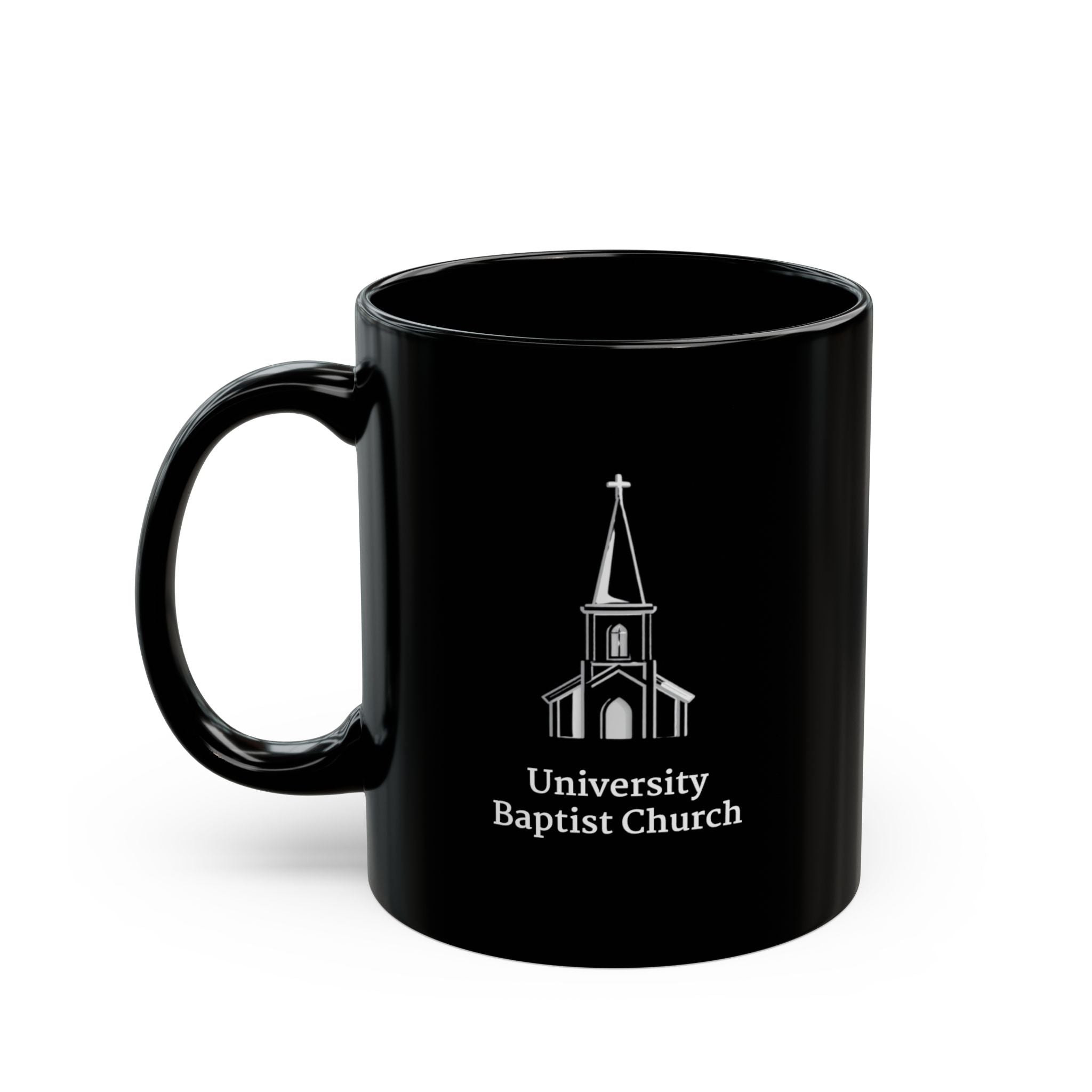 [LOGO+TEXT] Black Ceramic Mug (11oz or 15oz)
