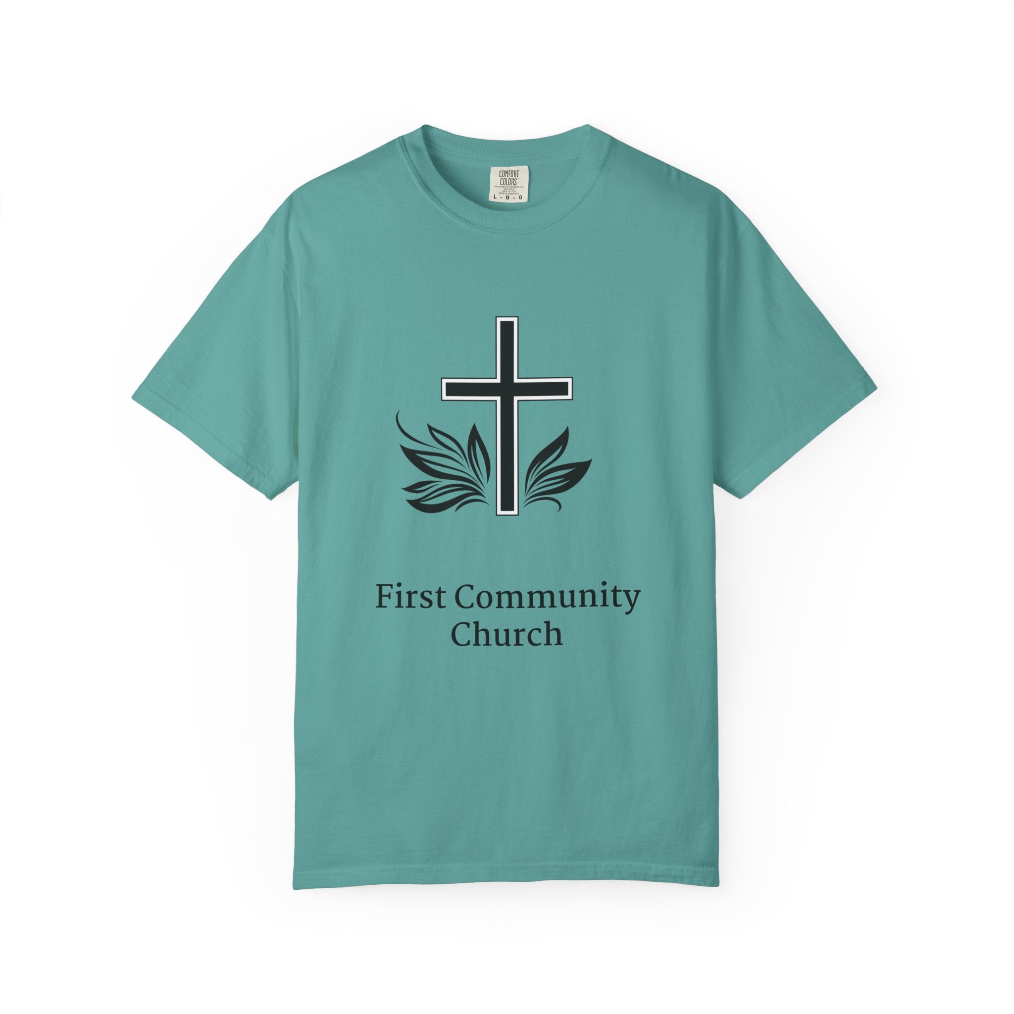 [LOGO+TEXT(FRNT/BCK] — Comfort Colors Tee (The Light That Is Set On The Hill)