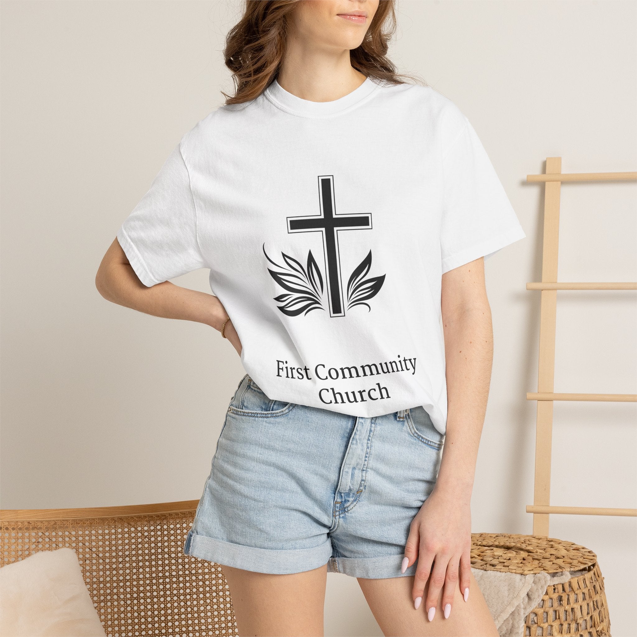 [LOGO+TEXT(FRNT/BCK] — Comfort Colors Tee (The Light That Is Set On The Hill)