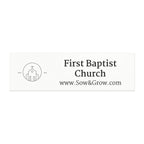 [LOGO+2TEXT] Church Merch Car Magnet