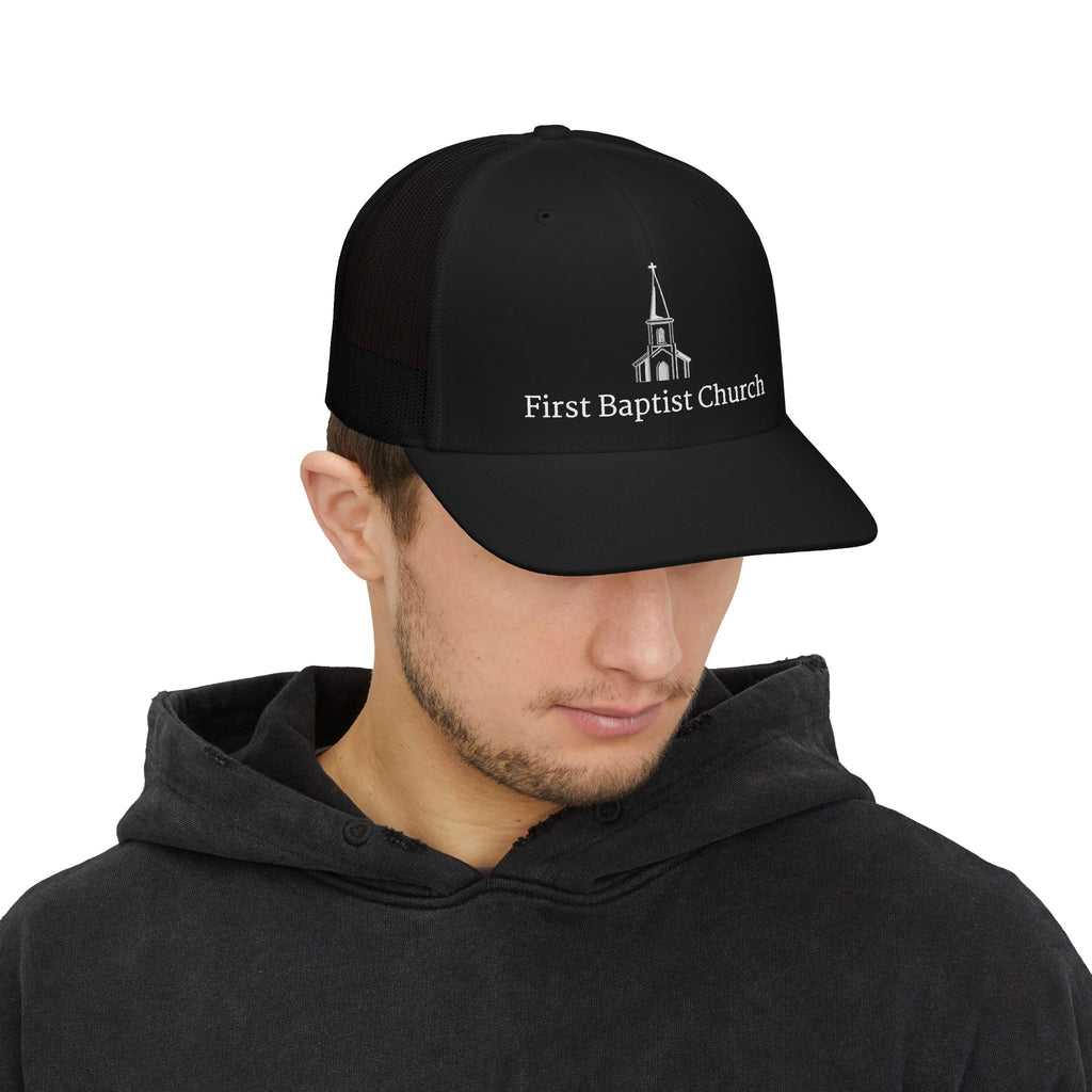[LOGO+TEXT] Church Trucker Cap — (Richardson)