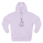 [LOGO+TEXT] Three-Panel Fleece Church Hoodie