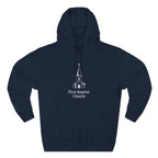 [LOGO+TEXT] Three-Panel Fleece Church Hoodie
